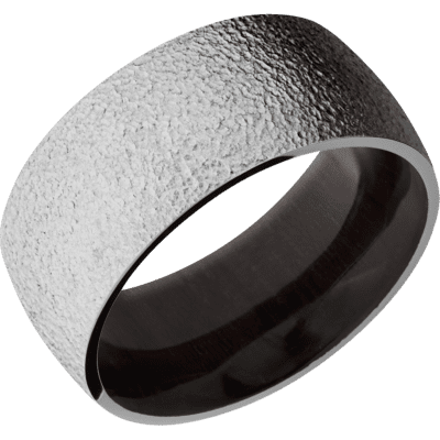 Titanium Men's Ring with Madagascar Rose Wood Sleeve Wood Men's Wedding Band