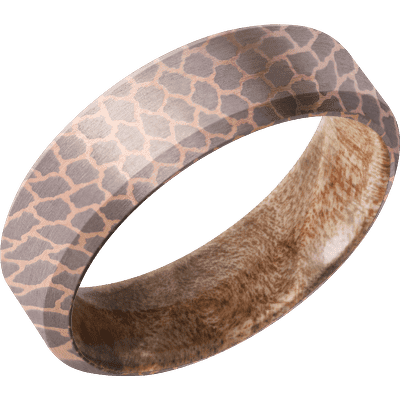 Superconductor Men's Ring with Maple Burl Sleeve