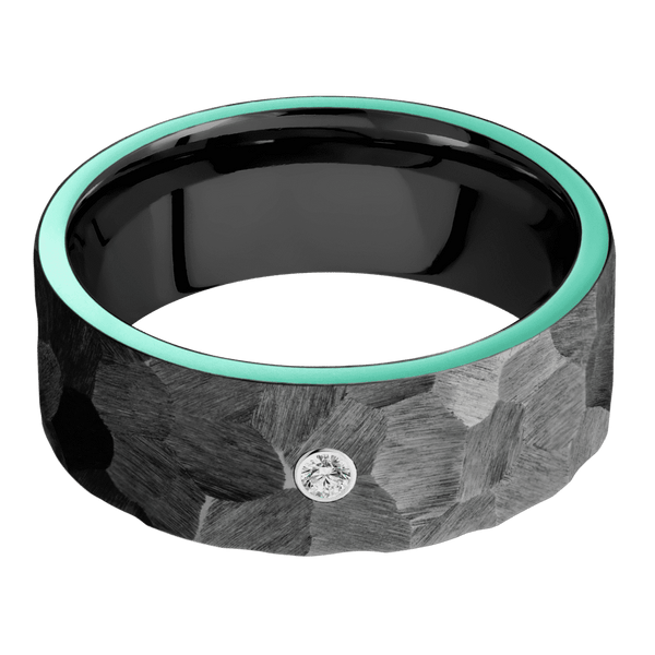 Zirconium + Rock Finish Included in Sale Pricing Men's Wedding Band