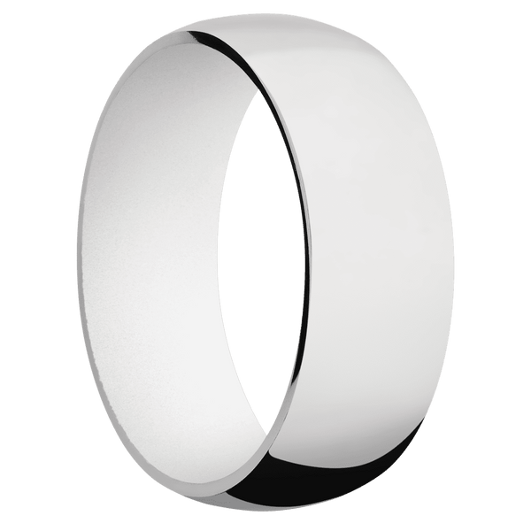 Platinum + Polish Finish + White All Rings Men's Wedding Band