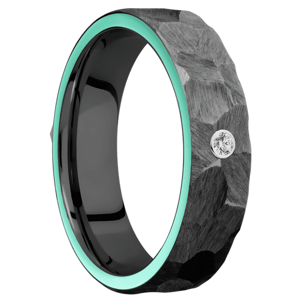 Zirconium + Rock Finish All Rings Men's Wedding Band