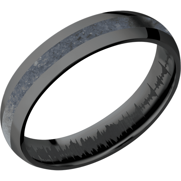Zirconium + Polish Finish All Rings Men's Wedding Band