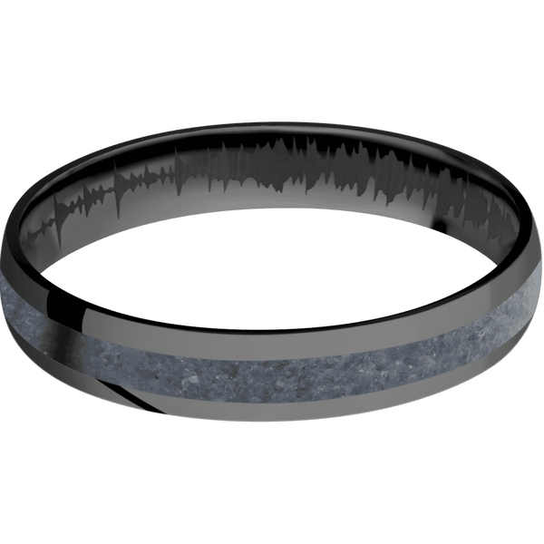 Zirconium + Polish Finish All Rings Men's Wedding Band