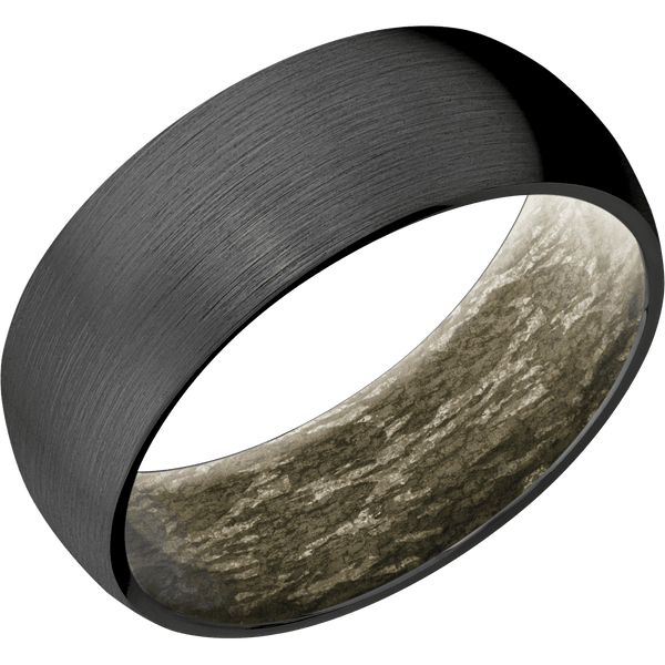 Zirconium + Satin Finish + MossyOak Bottomland All Rings Men's Wedding Band