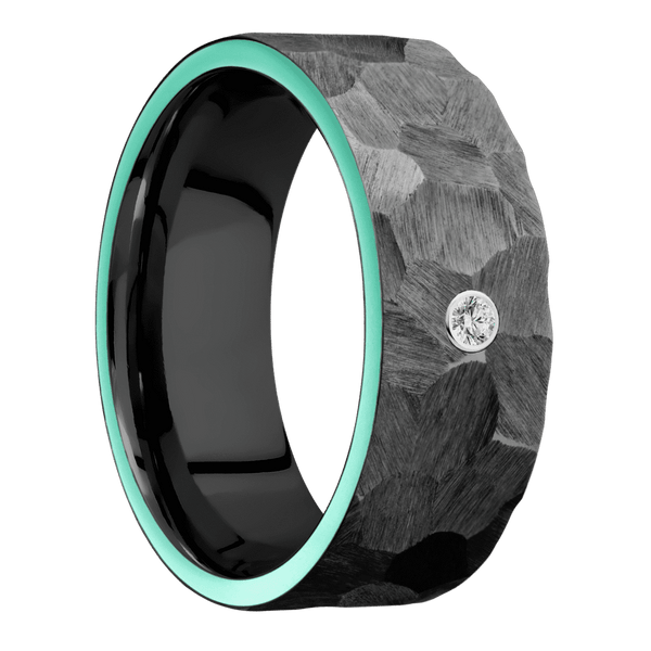 Zirconium + Rock Finish Included in Sale Pricing Men's Wedding Band