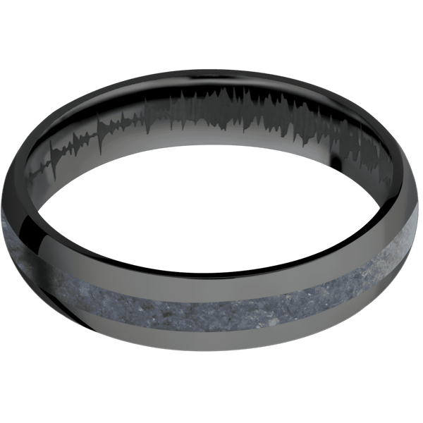 Zirconium + Polish Finish All Rings Men's Wedding Band