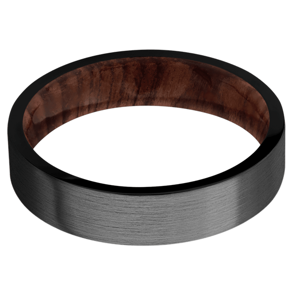 Zirconium + Satin Finish + Sequoia All Rings Men's Wedding Band