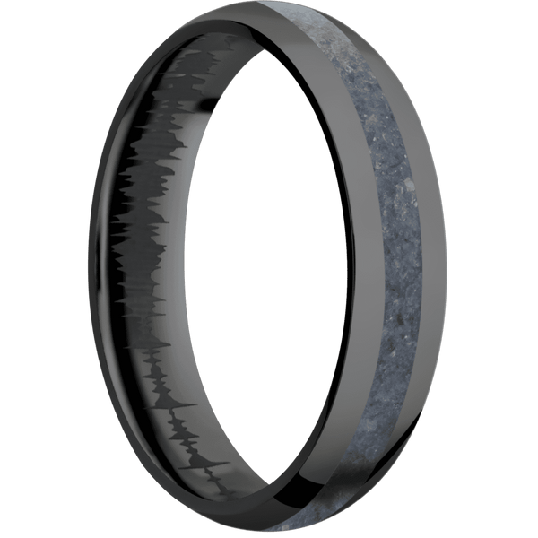Zirconium + Polish Finish All Rings Men's Wedding Band