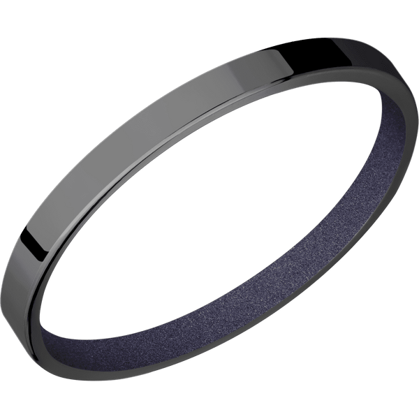 Zirconium + Polish Finish + Crushed Orchid Included in Sale Pricing Men's Wedding Band