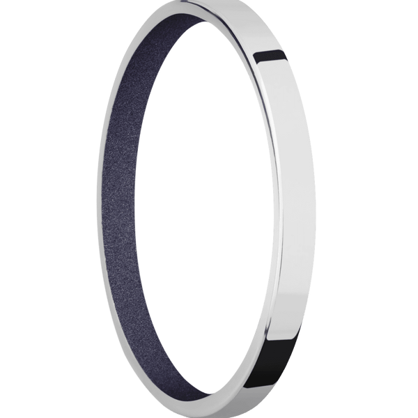 Palladium Silver + Polish Finish + Crushed Orchid All Rings Men's Wedding Band