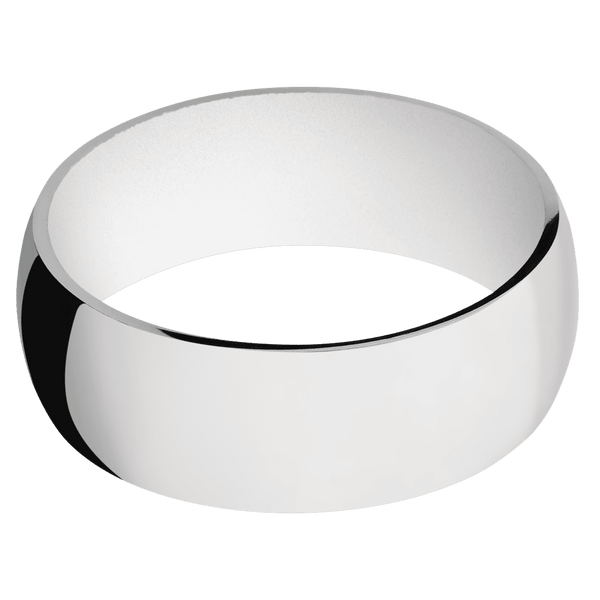 Platinum + Polish Finish + White All Rings Men's Wedding Band