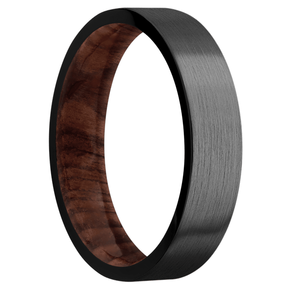 Zirconium + Satin Finish + Sequoia All Rings Men's Wedding Band