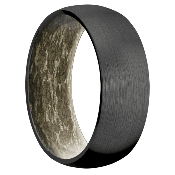 Zirconium + Satin Finish + MossyOak Bottomland All Rings Men's Wedding Band