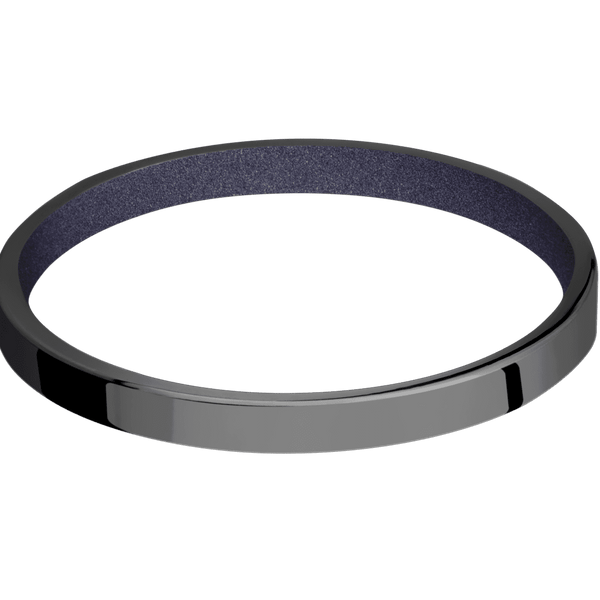 Zirconium + Polish Finish + Crushed Orchid Included in Sale Pricing Men's Wedding Band