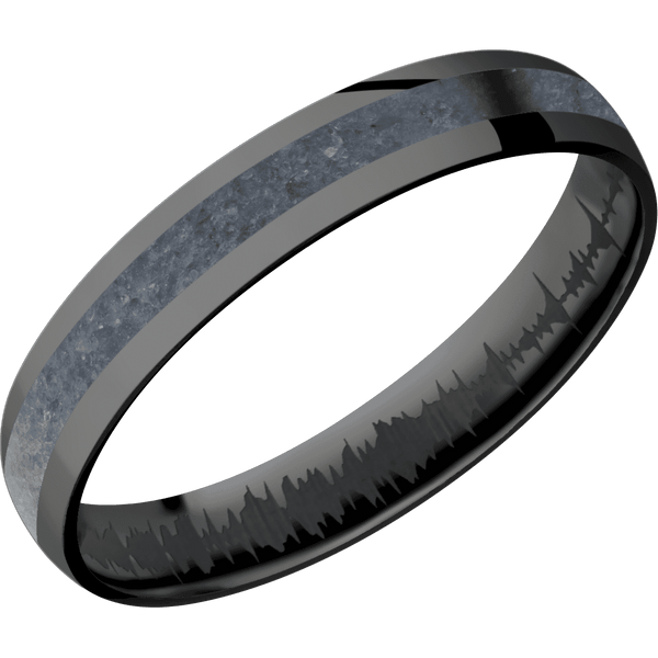 Zirconium + Polish Finish All Rings Men's Wedding Band