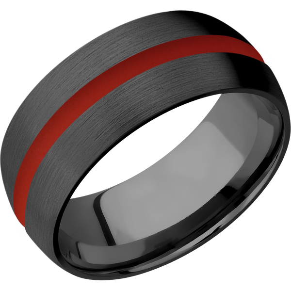 Black Zirconium Men's Ring with Cerakote Cerakote Men's Wedding Band