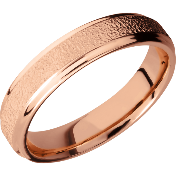14K Rose Gold Men's Ring Narrow Rings Men's Wedding Band