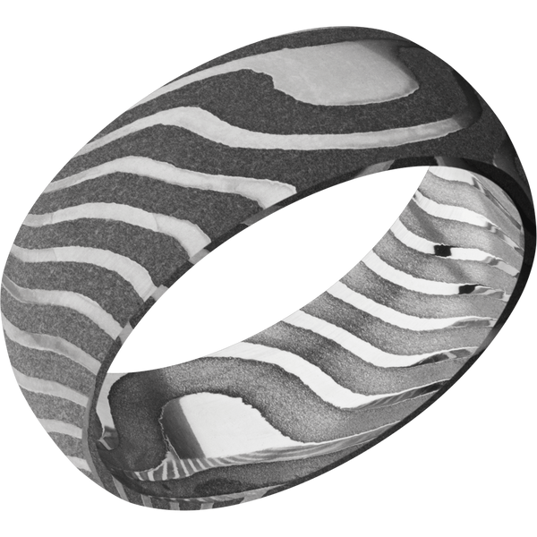 Tiger Damascus Steel Men's Ring Damascus Steel Men's Wedding Band