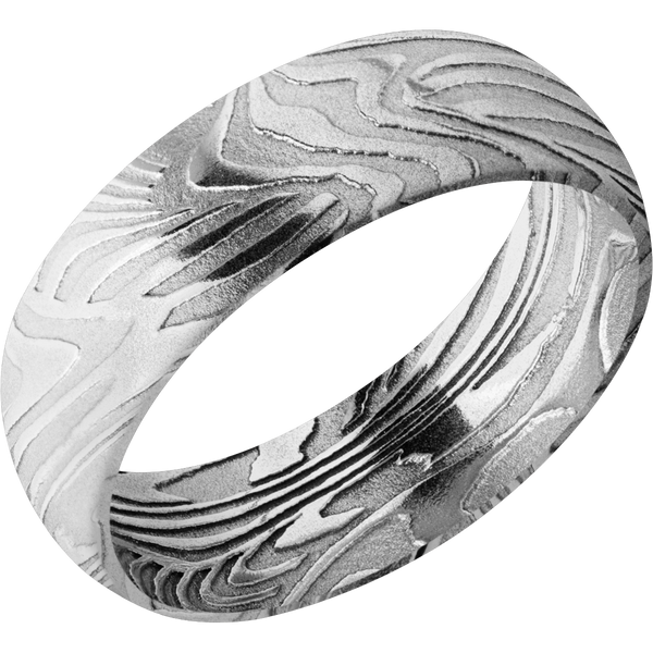 Sunset Damascus Steel Men's Ring Damascus Steel Men's Wedding Band