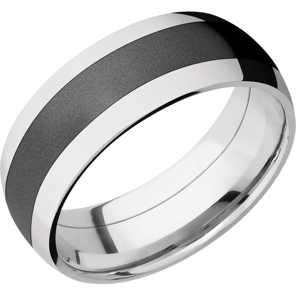 Cobalt Chrome and Black Zirconium Men's Ring Black Zirconium Men's Wedding Band