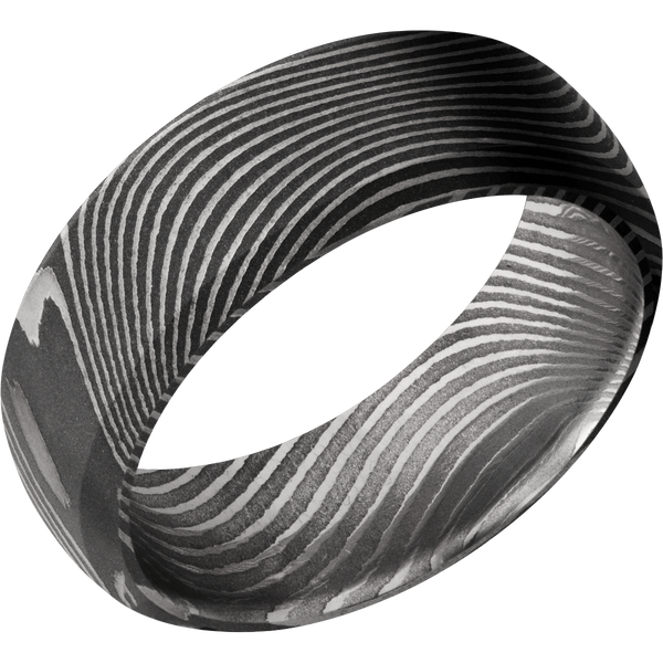 Flattwist Damascus Steel Men's Ring Damascus Steel Men's Wedding Band