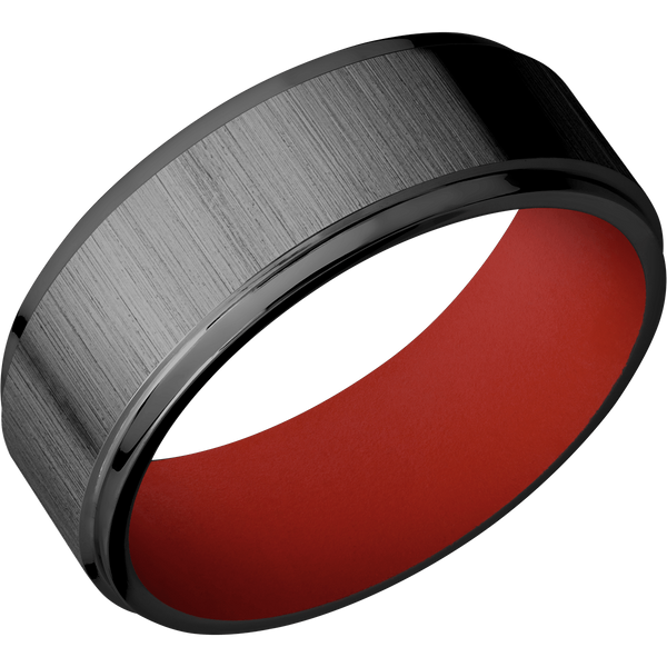 Black Zirconium Men's Ring with Cerakote Cerakote Men's Wedding Band