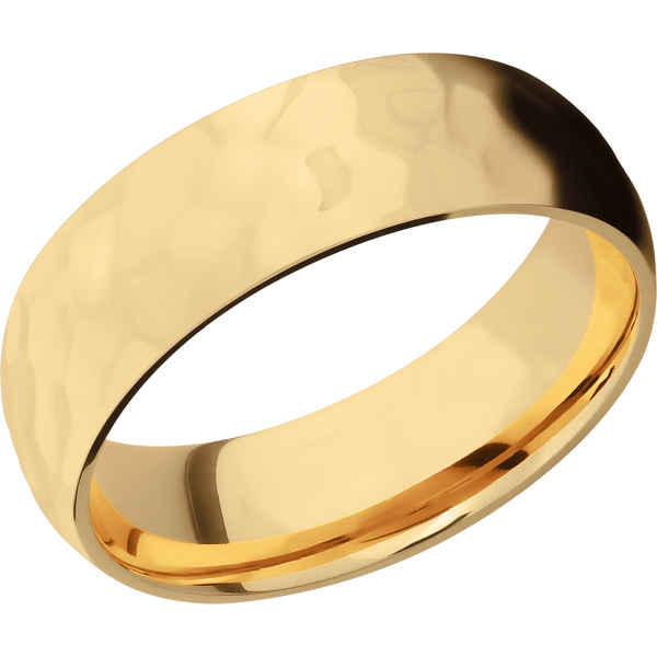 14K Yellow Gold Men's Ring 14K Gold Men's Wedding Band