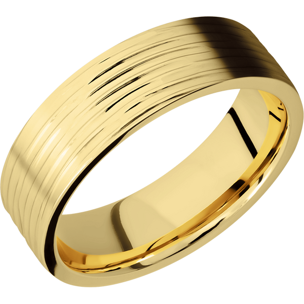 14K Yellow Gold Men's Ring 14K Gold Men's Wedding Band