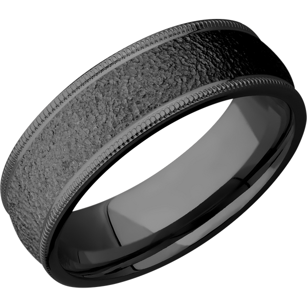 Black Zirconium Men's Ring All Rings Men's Wedding Band