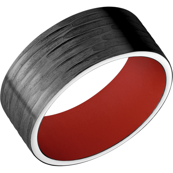 Black Zirconium Men's Ring with Cerakote Cerakote Men's Wedding Band