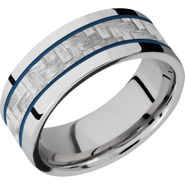 Cobalt Chrome Men's Ring with Carbon Fiber and Cerakote Included in Sale Pricing Men's Wedding Band