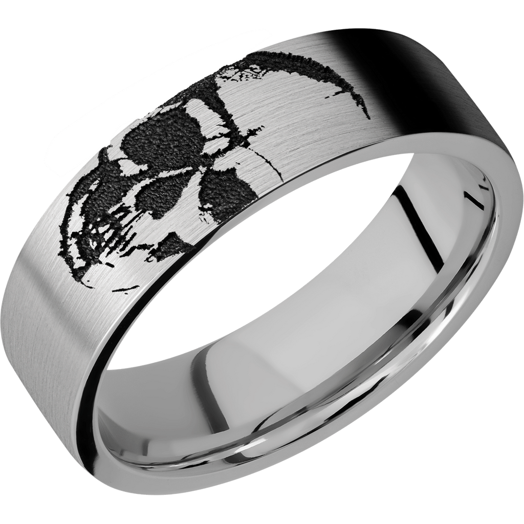 The Skully Titanium Men s Wedding Band