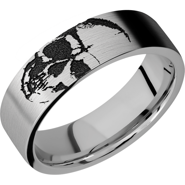 Titanium Men's Ring with Skull Design