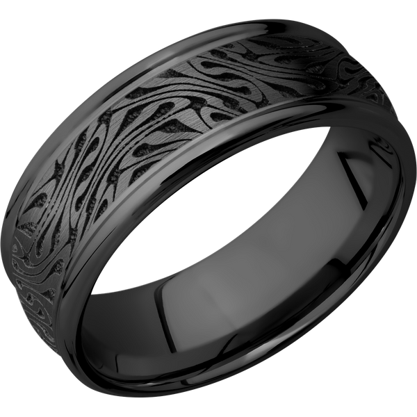 Black Zirconium Men's Ring Black Zirconium Men's Wedding Band