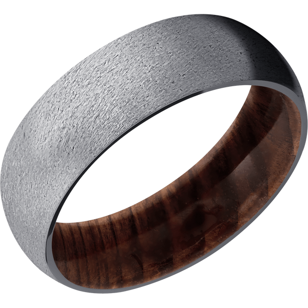 Tantalum Men's Ring with Sequoia Wood