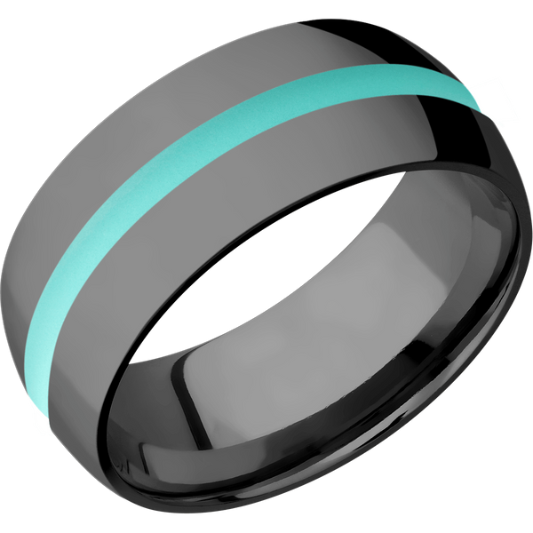 Black Zirconium Men's Ring with Cerakote Cerakote Men's Wedding Band