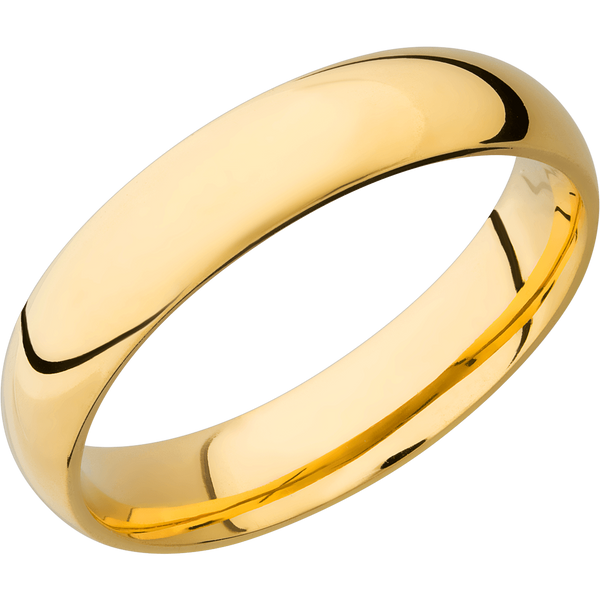 14K Yellow Gold Men's Ring Narrow Rings Men's Wedding Band