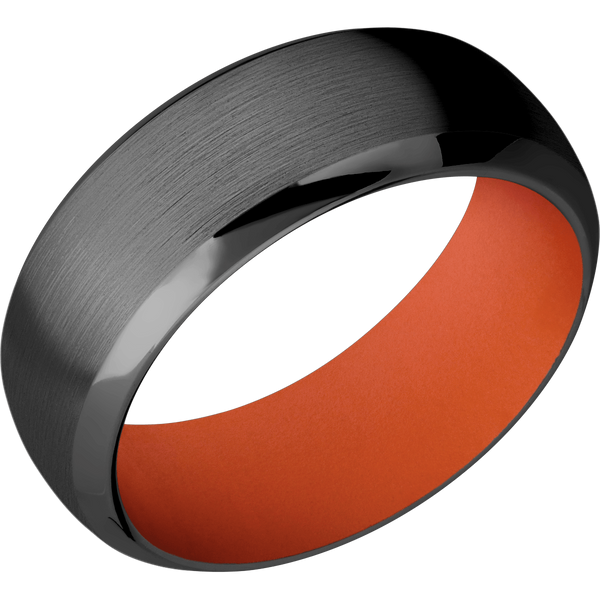 Black Zirconium Men's Ring with Cerakote Cerakote Men's Wedding Band