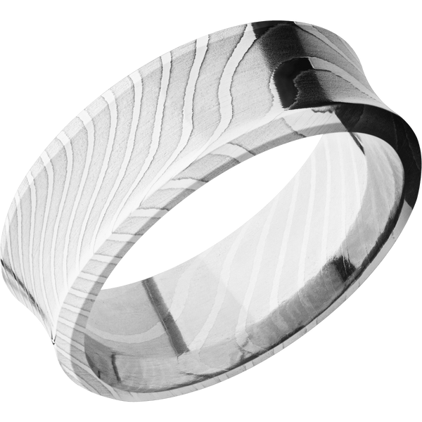 Tiger Damascus Steel Men's Ring Damascus Steel Men's Wedding Band