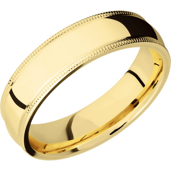 14K Yellow Gold Men's Ring Narrow Rings Men's Wedding Band