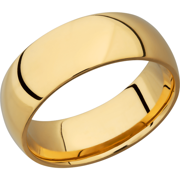 14K Yellow Gold Men's Ring 14K Gold Men's Wedding Band