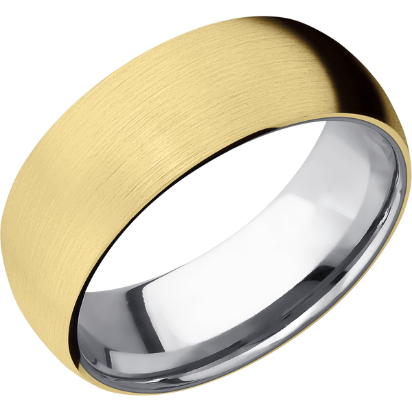 14K Yellow Gold Men's Ring with Tantalum 14K Gold Men's Wedding Band