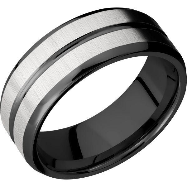 Black Zirconium Men's Ring Black Zirconium Men's Wedding Band