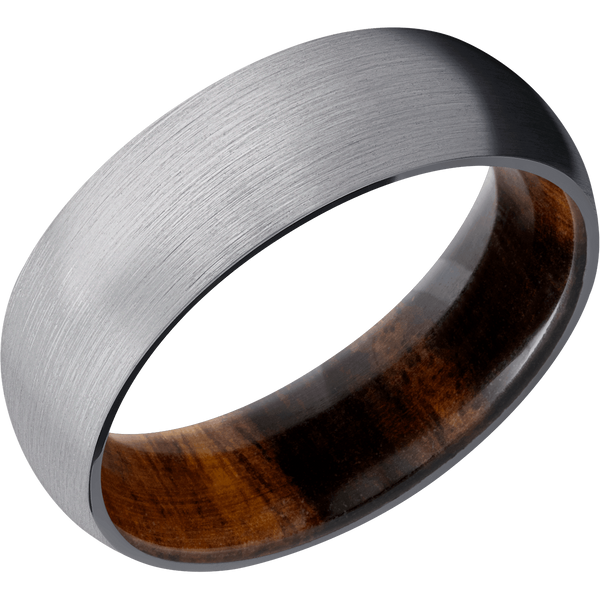 Tantalum Men's Ring with Desert Ironwood Wood Men's Wedding Band