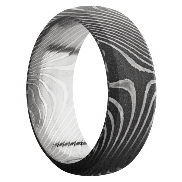 Flattwist Damascus Steel Men's Ring Damascus Steel Men's Wedding Band