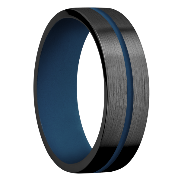 Black Zirconium Men's Ring with Cerakote Cerakote Men's Wedding Band