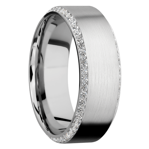 14K White Gold Men's Ring with Diamond 14K Gold Men's Wedding Band