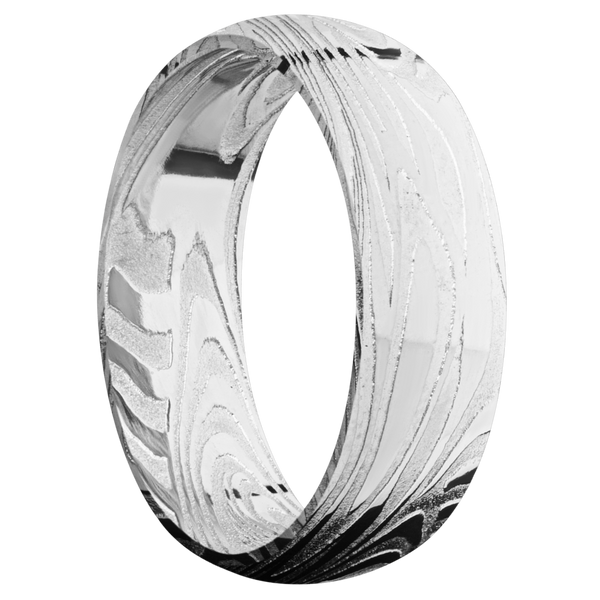 Sunset Damascus Steel Men's Ring Damascus Steel Men's Wedding Band