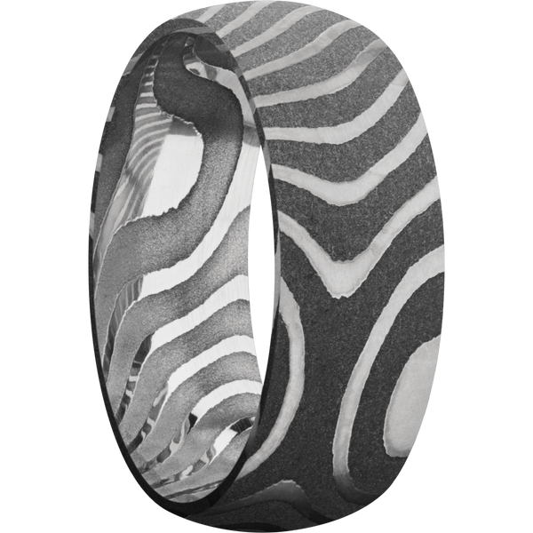 Tiger Damascus Steel Men's Ring Damascus Steel Men's Wedding Band