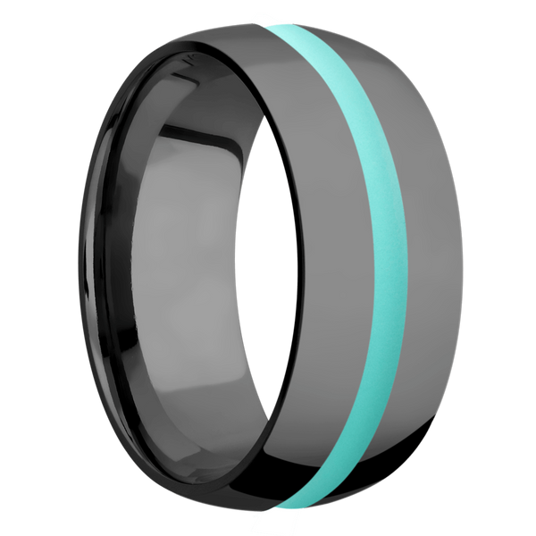Black Zirconium Men's Ring with Cerakote Cerakote Men's Wedding Band